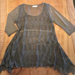 Johnny Was/4 Love and Liberty Lace Top, M